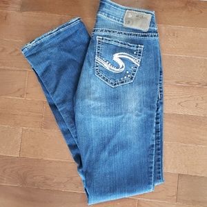 💫Silver Suki Mid Slim Boot Jeans 26